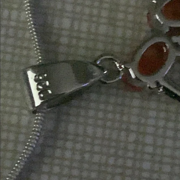Elegant Silver and Orange Spessartine quartz Jewelry Set with no chain - Picture 4 of 13